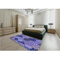 thumbnail image 4 of Ahgly Company Indoor Round Patterned Purple Mimosa Purple Area Rugs, 8' Round, 4 of 6