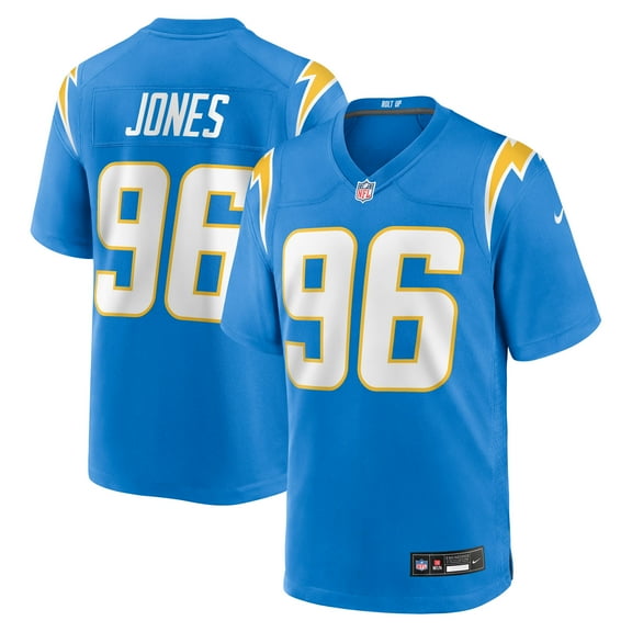 Men's Nike Naquan Jones Powder Blue Los Angeles Chargers Team Game Jersey