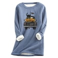 thumbnail image 2 of Chemises de Nuit pour Femmes à Col Rond, Manches Longues, Imprimé d'Halloween, Hauts en Molleton d'Automne, 2 of 6