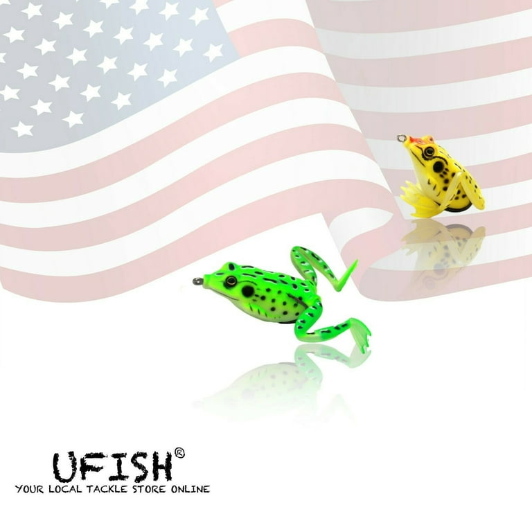 Ufish Bass Fishing Frogs, Soft Frog Lure, Topwater Frog Lure, Size: 3.5