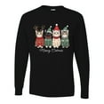 thumbnail image 2 of Wild Bobby Meowy Catmas, Christmas Cat Lover Design Sweater | Holiday Men Long Sleeve Shirt, 2 of 5