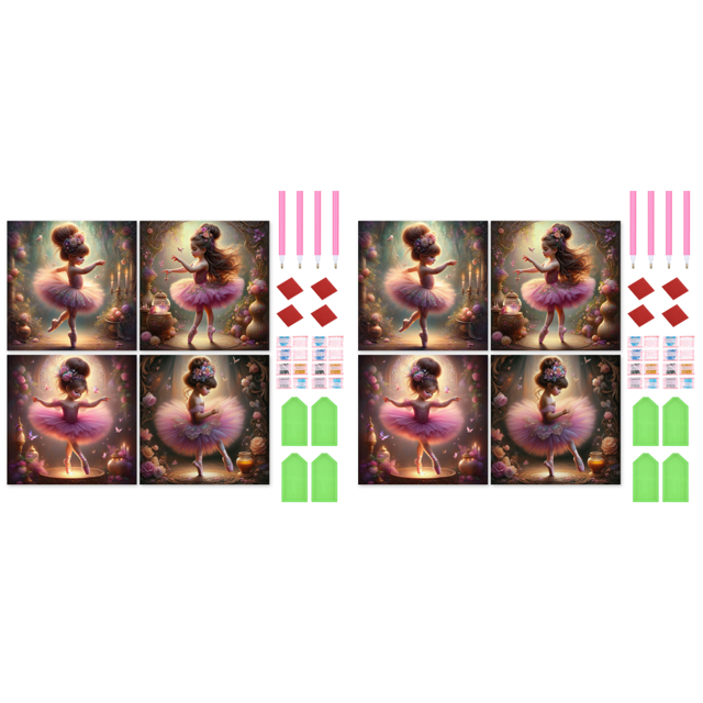 4 Uds 5D DIY Taladro Kit Del Arte 30x30cm