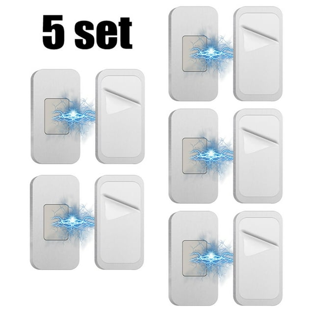 1set/5set Silver Black Magnetic Cabinet Drawer Catches Stainless Steel Door Adhesive Invisible Magnets Closet 4*2cm Tool