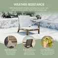 thumbnail image 5 of WestinTrends Avalon Outdoor Patio HDPE Loveseat Sofa with Patio Cushions, Weathered Wood/Brown, 5 of 12