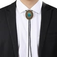 thumbnail image 1 of de de turquesa natural azul, de cuerda de material cuero hecha Vintage de vaquero occidental, accesorios Yinane Corbata Bolo para Hombre, 1 of 7
