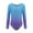 D-Blue/Purple, variant on Girls Leotards Gymnastic Ballet Onesies Long Sleeve Stretchy Colorful Shiny Dancewear Leotard for Kid Girl, 5-12 Years