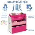 thumbnail image 4 of Delta Children 6 Bin Design and Store Toy Organizer, White/Pink, 4 of 6