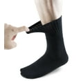 thumbnail image 4 of 6 Pairs Men's Athletic Cotton Casual Crew Solid Sport Socks Black Size 9-11, 4 of 5