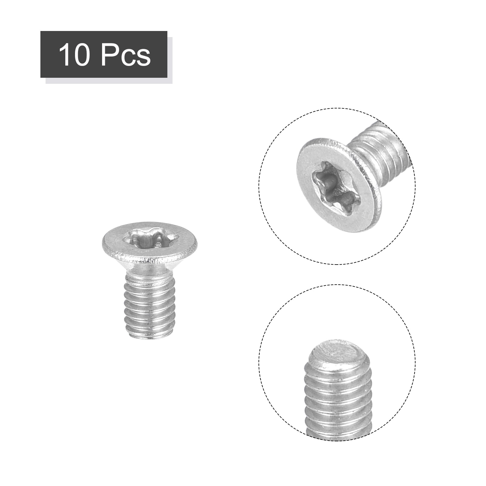 Unique Bargains Torx Machine Screws 316 Stainless Steel Countersunk Head Fasteners M3x6mm