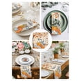 thumbnail image 3 of Fall Thanksgiving Cloth Napkins Set of 8 Reusable Dinner Napkins, Orange White Pumpkin Maple Leaf Cocktail Napkin Washable Table Napkins for Wedding/Holiday Party/Baby Shower 20"x20", 3 of 7