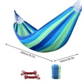 thumbnail image 2 of XIAOLE Garden Cotton Hammock Comfortable Fabric Hammock with Tree Cord for Hanging, Sturdy Hammock Up to 660lbs Portable Hammock with Travel Bag for Camping Outdoor Patio Backyard, 2 of 7
