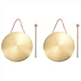 thumbnail image 1 of 2piezas 22cm Hand Gong Brass Copper Chapel Opera Percusión con Martillo de Juego Redondo, 1 of 5