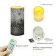 thumbnail image 7 of COEQINE Spider Cobweb Grey Flickering Flameless LED Battery Candles Pillar Candles Tealight with 18-Key Timer Remote with Colorful Light for Indoor Outdoor Halloween Home Decoration, 7 of 7