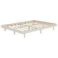 thumbnail image 6 of Gzxs Full Size Floating Platform Bed with Wood Slats Support, No Box Spring Needed, Noise-Free, Easy Assembly, White Washed, 6 of 9