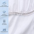 thumbnail image 3 of GFDYREE Arkwright Bulk Fitted Microfiber Sheets - (6 Pack) Color-Coded Hem Threads Bedding Essentials Supplies for Hosts of Hotel, Motel, or Rental Properties, White, Twin XL, 3 of 7