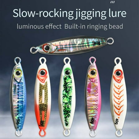 Yanerim Luminous Fishing Lure Bait Simulation 3D Fisheye Bionic Hard Bait 7cm/40g Universal Bass Fishing Sinking Fishing Lure Swimbait Artificial Bait for Freshwater Seawater Fishing Tackle