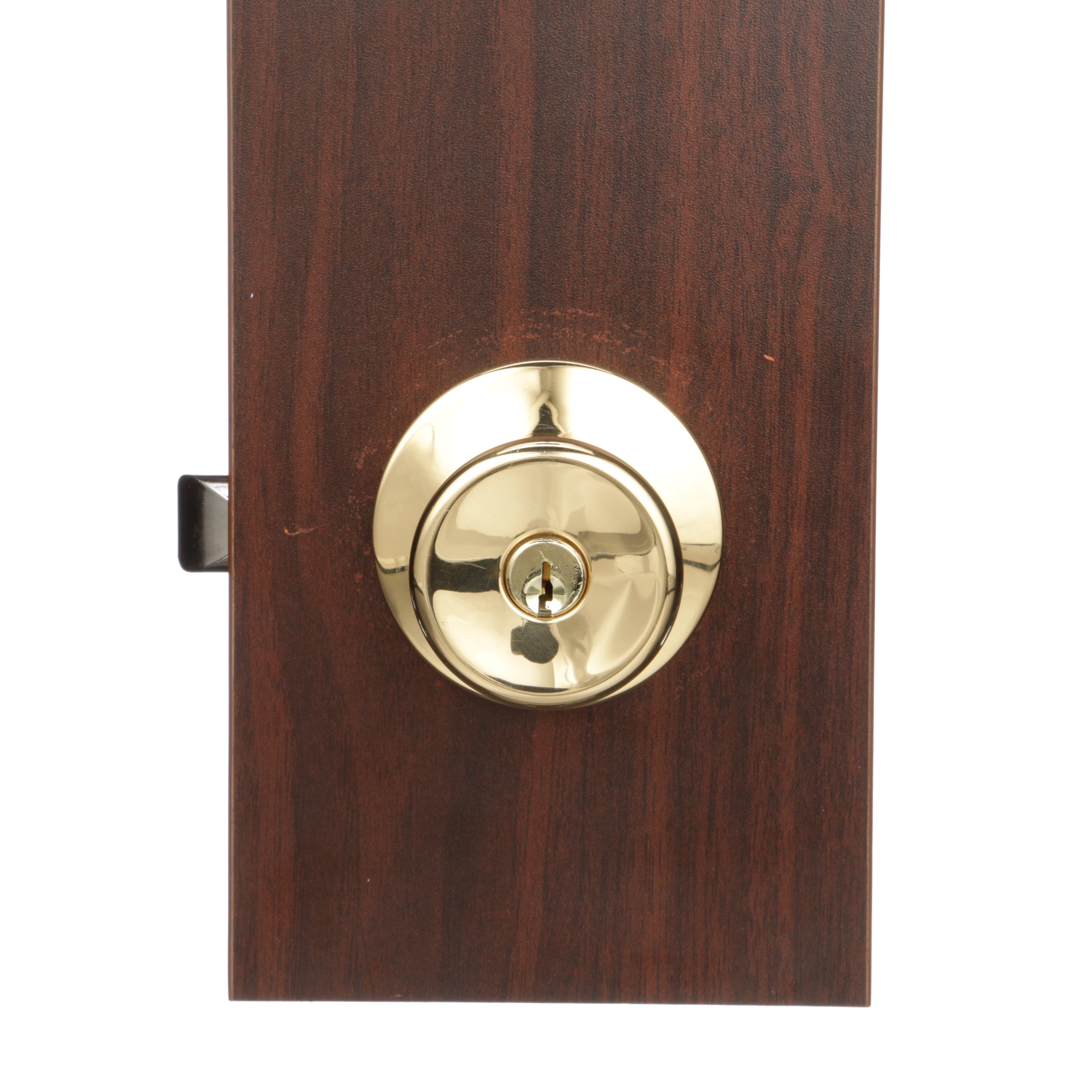 Mountain Security Keyed Entry Doorknob, Tulip, Polished Brass Finish