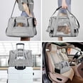 thumbnail image 4 of Cat, Dog Carrier for Small Medium Cats Puppies up to 15 Lbs, Soft Sided, Collapsible Travel Puppy Carrier - Grey, 4 of 6