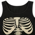 thumbnail image 4 of Women‘s Rib Knit Sleeveless Skeleton Print Crop Tan Tops, 4 of 6