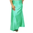 thumbnail image 2 of Indian Satin Silk Petticoat Bollywood Solid Inskirt Lining For Sari, 2 of 3