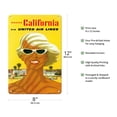 thumbnail image 2 of Southern California - United Air Lines - Sun Tanned Blonde with Sunglasses - Vintage Travel Poster by Stan Galli c.1955 - 8 x 12 inch Vintage Metal Tin Sign, 2 of 4