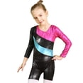 thumbnail image 2 of Maillot de gimnasia BAOHULU para niñas pequeñas, negro brillante, 4-5T, 2 of 5