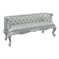 thumbnail image 5 of Acme Valkyrie Bench in Synthetic Leather, Antique Platinum Finish, 5 of 5