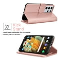 thumbnail image 4 of Wallet Case for Samsung Galaxy S21 Plus 5G, for Galaxy S21 Plus Case 6.7", Takfox PU Leather Credit Holder Folio Flip Magnetic Closure Kickstand Protective Phone Cover & Lanyard - Rose Gold, 4 of 6