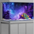 thumbnail image 5 of Galaxy Aquarium Background, Purple Starry Sky Universe Space Fish Tank Background Nebula Stars Terrarium Background, Mysterious Purple and Blue Nebula Stars Tapestry Fish Tank Decorations, 5 of 5