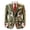 Army Green #35, variant on DORKASM Mens Christmas Blazer Long Sleeve Festive Holiday Print Jacket Lapel Gingerbread Man Print Jackets Fall Winter Casual Pine Cone Print Coats Army Green 2XL