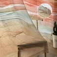 thumbnail image 5 of Burnt Orange Ombre Coastal Sheer Curtains 84 Inches Long 2 Panels Set, Window Sheer Curtains for Living Room/Bedroom, Summer Nautical Beach Ocean Seaside Light Filter Rod Pocket Curtain 52''x84''x2, 5 of 7