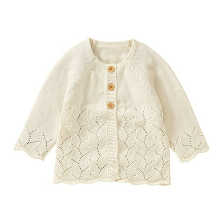 

Promotion!Newborn Baby Infant Girl Boy Knitted Cardigan Sweater Kid Fall Winter Long Sleeve Warm Button Jacket Coat Outerwear