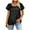 Black, variant on Scyoekwg Womens Tops Summer Trendy Short Sleeve T Shirts Dressy Casual Square Neck Tops Classic Solid Color Loose Fit Blouses Tshirt Black L US(8)