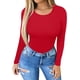 thumbnail image 2 of Xishao playera de manga larga con cuello redondo para mujer Xishao ropa, 2 of 2