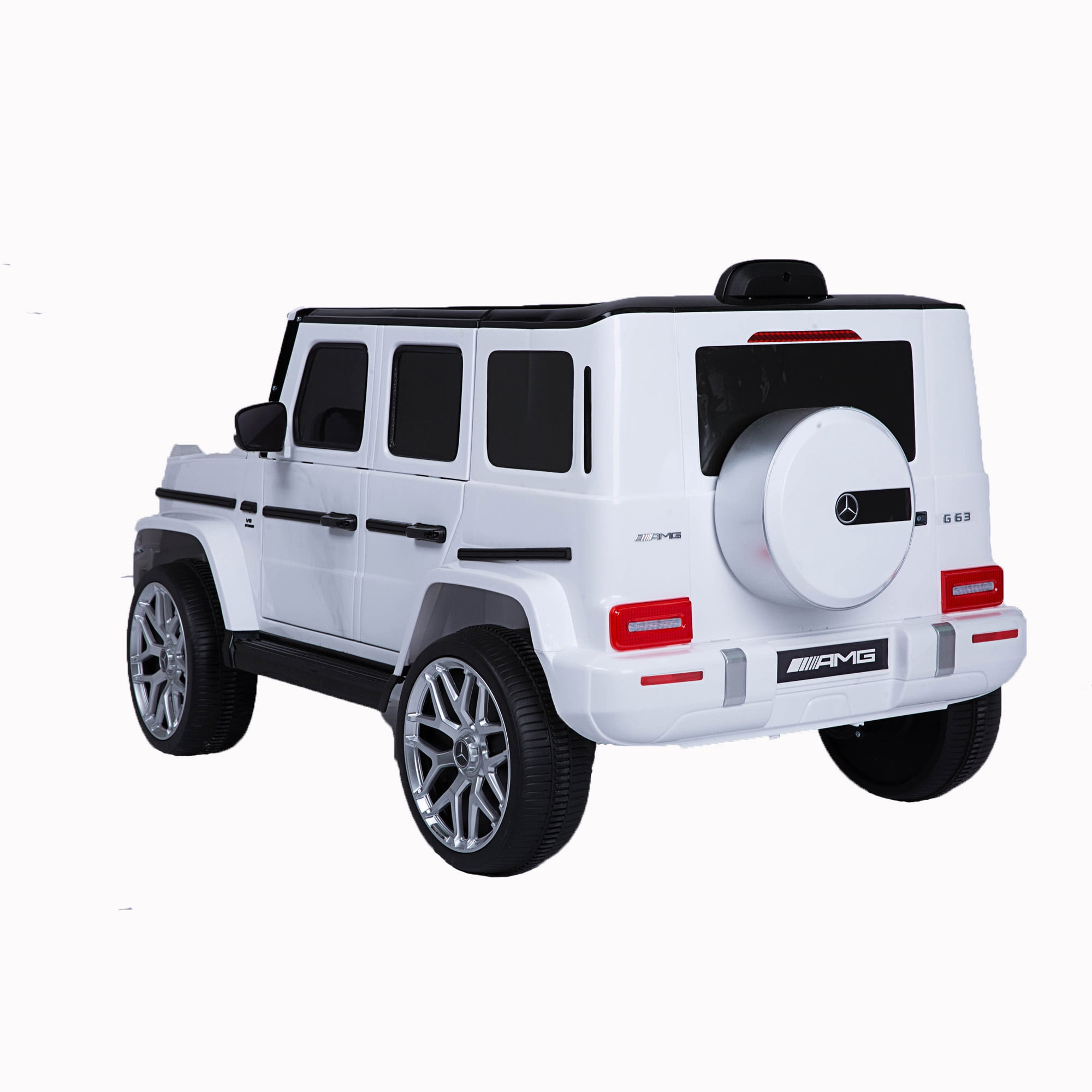 Mercedes-Benz G63 Kids 12V Electric Ride On Car With Remote Control, LED Lights, Spring Suspension,maximum load capacity of 66 lbs and features overall dimensions of 42 x 24.5 x 21.3 inches