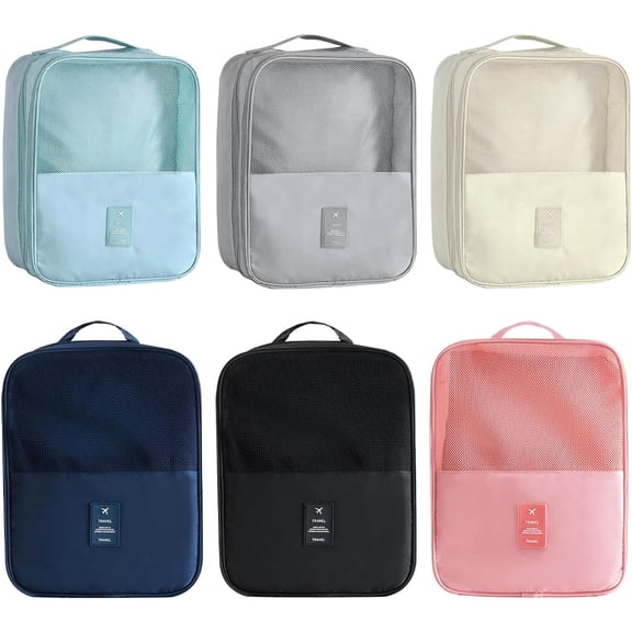 6 PCS Travel Shoe Bag Travel Waterproof Shoe Bag Portable Shoes Bags for Three Pairs of Shoes for Daily Travels, Suitcase (Multiple Colors)