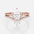 thumbnail image 2 of vylahjewellery Pear Cut Moissanite Diamond Wedding Ring Classic 14K Vermeil White Gold Engagement Anniversary Ring Best Valentine's Day Special Proposal Ring, 2 of 8