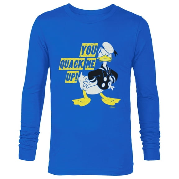Disney Donald Duck You Quack Me Up Vintage Classics - Long Sleeve T-Shirt for Men - Customized-Navy