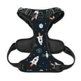 thumbnail image 2 of No Pull Dog Harness For X-Large Dogs Easy Walk Dog Vest Adjustable Collars Harnesses & Leashes Set Breathable Oxford Outdoor Walking Safety Reflective Strip Space Rocket Planet, 2 of 9