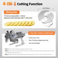 thumbnail image 4 of TERUISI Commercial Vegetable Chopper, 300W Automatic Food Cutter Machine with Stainless Steel Blades for Slicing, Shredding & Dicing, Restaurant Kitchen Use, 4 of 9