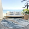 thumbnail image 6 of Addison Rugs Chantille Indoor/Outdoor Transitional Waves Blue Washable Round Rug, 8' x 8', 6 of 6