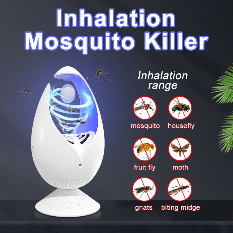 Mosquito Killer Lamp - Environmentally Friendly Household Dining Room Triple Anti-Escape Inhaled Mosquito Killer Lamp Mosquito Catching Lamp Black+White