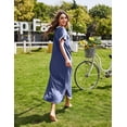 thumbnail image 4 of Ekouaer Women's Full Length Short Sleeve Nightgown, 4 of 6