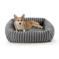 thumbnail image 1 of Cama para perro MIXJOY, tamaño mediano, 76 x 61 x 20 cm, lavable, gris suave, 1 of 7