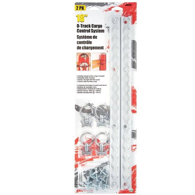 Erickson Manufacturing ERI09129 Kit de Rails Toriques en Aluminium de 18 Po avec Lot de 2 Rails et Lot de 4 Anneaux
