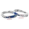 thumbnail image 5 of 2Pcs Love Couple Rings Sea Blue Meteoric Star Promise Bands for Valentine's Day, 5 of 9