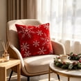 thumbnail image 6 of WWG Velvet Christmas Pillow Cover 18x18, Decorative Throw Pillow Case with Rhinestone Beaded Pattern, Hidden Zipper, Washable, for Sofa Couch Bed Living Room Couch, 6 of 6