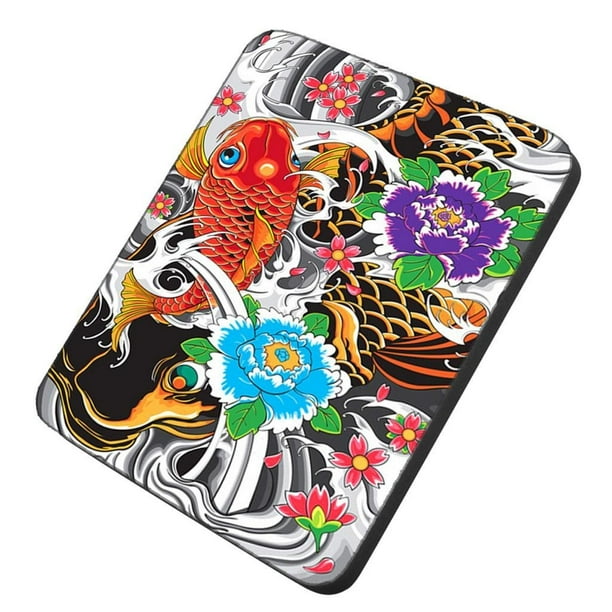 POPCreation Flower Koi Japanese Art Mouse pads Gaming Mouse Pad 9.84x7