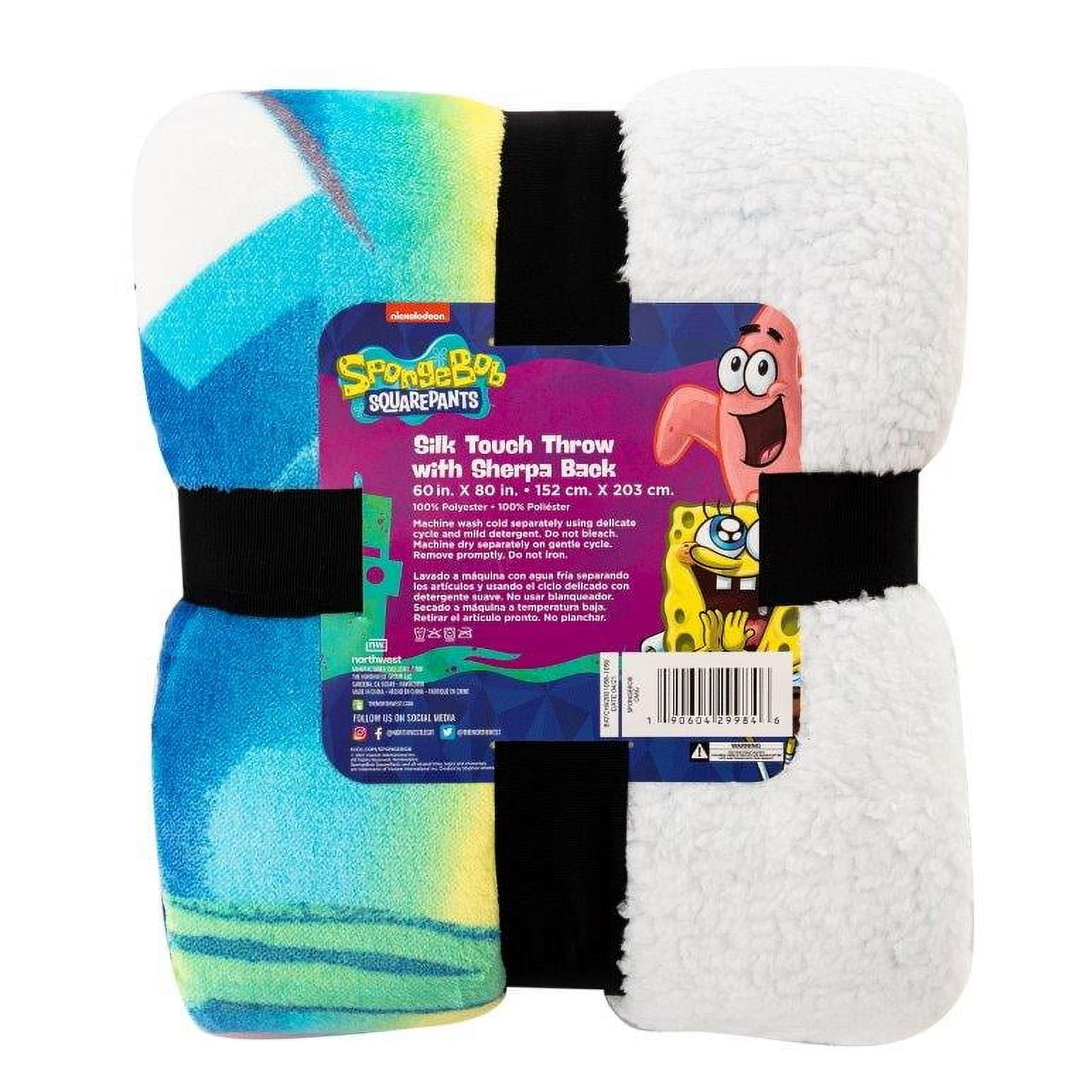 Spongebob Omg Silk Touch Sherpa Blanket Twin Size