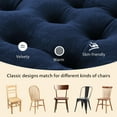thumbnail image 5 of Soft Velvet Chair Pads with Ties - 4 Pack, Thick Seat Cushions for Kitchen, Dining, Office - 18.8" Navy, 5 of 6